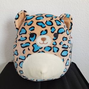 Squishmallows Liv the Teal Leopard 2017 Stuffed Animal 2017 Plush NEW w/ TAGS